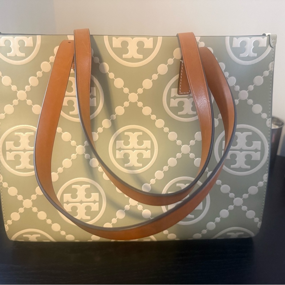 Tory Burch Monogram T Block Tote Bag